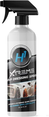 بخاخ تزيين الإطارات من Hyper One RVP - 16 أونصة سائلة - بخاخ شديد اللمعان للإطارات، تركيبة زجاجية داخلية وخارجية عالية الجودة، ملمع إطارات السيارة ذو أساس مائي للإطارات ولوحة القيادة وألواح الأبواب in Saudi Arabia