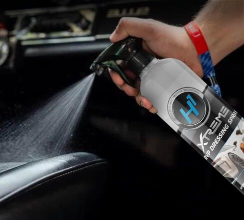 بخاخ تزيين الإطارات من Hyper One RVP - 16 أونصة سائلة - بخاخ شديد اللمعان للإطارات، تركيبة زجاجية داخلية وخارجية عالية الجودة، ملمع إطارات السيارة ذو أساس مائي للإطارات ولوحة القيادة وألواح الأبواب in Saudi Arabia