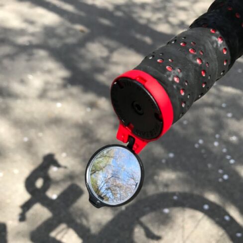 THE BEAM - CORKY Performance Rearview Mirror – Drop Handlebars, Collapsible, Minimalist Design, 360 Degree Lens Rotation, 328 Foot Visible Range (Red) in Saudi Arabia