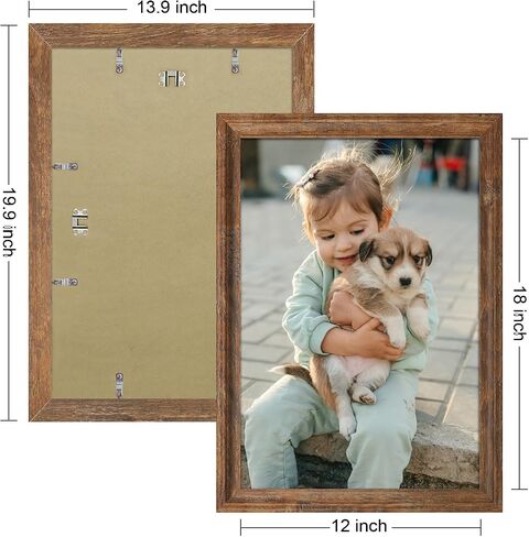 إطار صورة مقاس 12 × 18 مثبت على الحائط مقاس 12 × 18 إطار ملصق جداري معرض الصور إطارات الصور البنية مقاس 12 × 18، عبوتان in Saudi Arabia