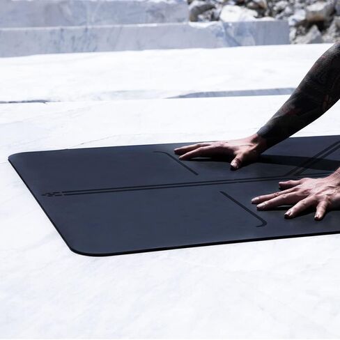 Liforme XL Yoga Mat – Free Yoga Bag Included - Patented Alignment System, Warrior-like Grip, Non-slip, Eco-friendly, sweat-resistant, long, wide, 4.2mm thick mat for comfort in Saudi Arabia