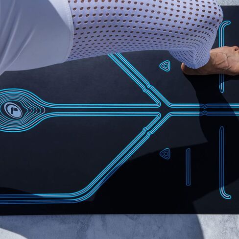 Liforme XL Yoga Mat – Free Yoga Bag Included - Patented Alignment System, Warrior-like Grip, Non-slip, Eco-friendly, sweat-resistant, long, wide, 4.2mm thick mat for comfort in Saudi Arabia