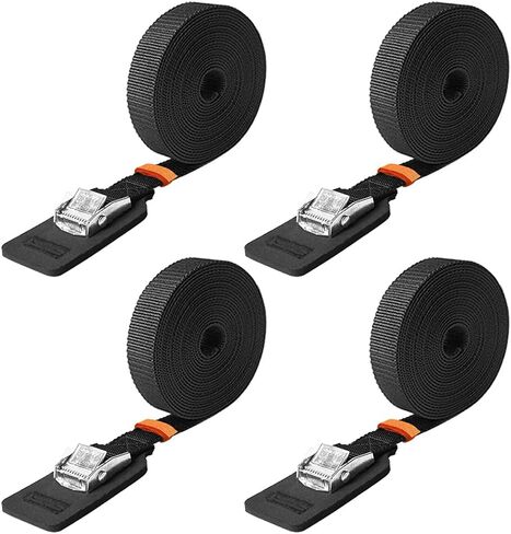 Sturdy 12-foot-by-1-inch Tie Down Strap Lashing Strap Cargo Tie-Down Strap Padded Cam Lock Buckle 4 Pack in Kuwait