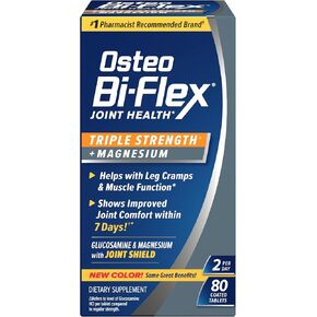Osteo Bi-Flex Triple Strength Joint Supplement with Glucosamine & Magnesium, Gluten Free, 80 Tablets