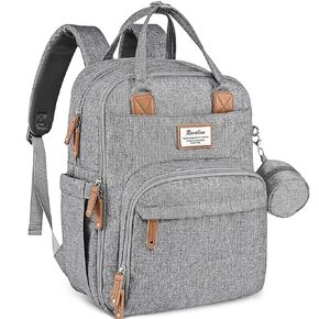 RUVALINO Diaper Bag Backpack, Multifunction Travel Pack Maternity Baby Changing Bags, Large Capacity, Waterproof, Turquoise