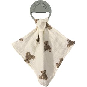 Lovey Security Blanket - Muslin Baby Girl Lovey & Boy Lovie, Security Blanket, Essential Baby Gear, New Born Gifts - Teether, Soother, Unisex, Neutral, Versatile, Boho, Travel Size