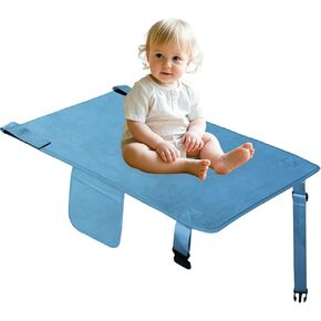 Airplane Toddler Bed, Comfortable Travel Essentials for Kid,Bright Blue with Free Book