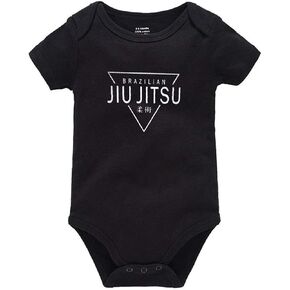 Jiu Jitsu Art Newborn Mort Sleeve Insisex Baby Bodysuit for Boy Girl Black