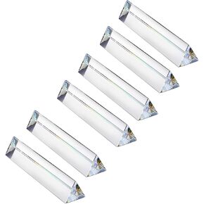 Qfkris 6 Pack 6inch Crystal Pantical Glass Prism