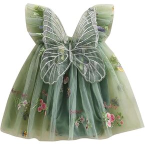 ​Newborn Baby Girl Romper Dress Flower Butterfly Embroidery Sleeveless Romper Tulle Mesh Dress Princess Dress