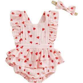 Mubineo Baby Girl Summer Clothes Cute Ruffle Romper Sleeveless Rompers Dress Newborn Girls Infant Jumpsuit Clothing Sey