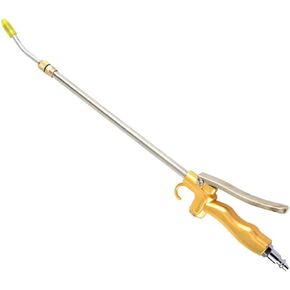Air Blow Gun, High Volume Powerful Industrial Pneumatic Tools, 17-26 Inch Extensible Stainless Steel Nozzle, Air Blower Gun and 360 Degree Swivel Hook, with Air Compressor(Gold-Plated)