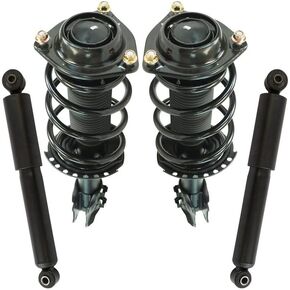 TRQ Front & Rear Loaded Complete Strut Spring Assembly Shock Left & Right 4 Piece Kit Set for 2011-2016 Hyundai Elantra Sedan
