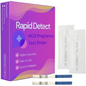 Rapid Detect HCG Pregnancy Test Strips (20 Count) Easy to Use, Home Pregnancy Test Strips, Indivdually Wrapped & Reliable
