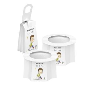 Disposable Portable Toilet - 2 Pack Camping Toilet, Folding Travel Potty, Portable Potty Seat for Toddler, Portable Toilet for Kids, Car, Hiking