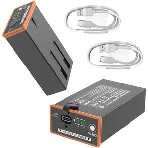 2 Pack Power Mag Rechargeable Lithium-Ion Battery Compatible with Moultrie Edge, Edge 2, Edge Pro, Edge 2 Pro Series Cellular Trail Camera-Capacity 5000mAh Equivalent 18 Alkaline AA Batterias