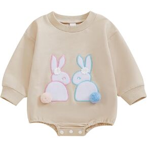 Mayummpy Baby Boy Girl Easter Bubble Romper Rabbit Arbit