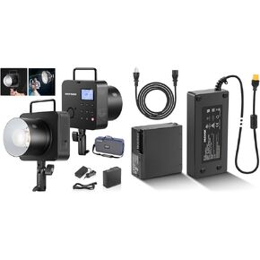NEEWER Q4 400Ws 2.4G TTL Studio Flash [New Look] 1/8000 HSS 2800mAh Battery Powered Outdoor Strobe Photography Monolight with Carrying Bag, Q4 Dummy Battery Kit Included