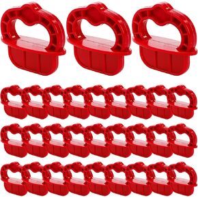 Coloch 30 Pack Deck Board Jig, 1/4" Plastic Gap Deck Board Spacer Rings for Pressure Treated Red Composite Plank Decking Tool