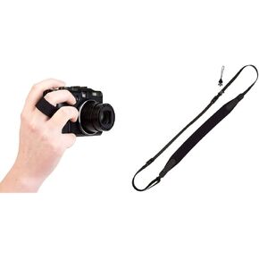 OP/TECH USA Finger Cuff-Qd, Black (3401021) & USA 3401002 Compact Sling for Cameras (Black)