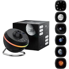 Meteor and Galaxy Projector & 6PCS Film Slides Set - Moon
