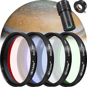 Alstar Deluxe Telescope LRGB 2 Inch Filter Set - Bundle with - 2" ED 2X Telescope Barlow Lens