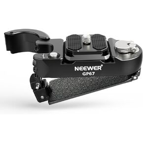 NEEWER Backpack Camera Clip Mount with Square QR Plate, Upgraded Safety Latch, Quick Release Camera Belt Clip Backpack Strap Compatible with Peak Design PD QR System Canon Nikon Sony DSLRs, GP67