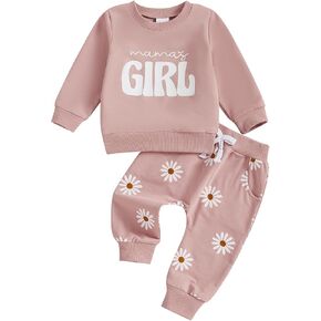 Mamas Girl Baby Witfit Daddys Girls Girls Girls Sleeve Pullover Sweatshirt Shirt jogger pants اطفان الربيع ملابس الشتاء