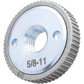 M5/8-11 Inch Angle Grinder Self-Locking Pressure Plate,Quick Release Nut Replacement Fast Clamping Flange Angle Grinding Machine Fixing Attachment Silver Gear Type