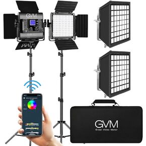 GVM RGB 800D Led Video Light with 2 Softbox