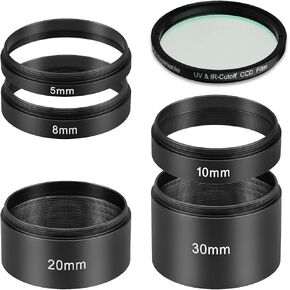 Astromania 2" IR/UV Blocking Filter - Bundle with - 2"/M48-extension Tube Kit 5 8 10 20 30mm