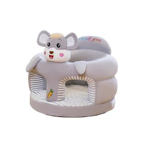Infant Seat for Babies 3-24 Months, Toddler Back Support Sofa for Sitting Up, Cartoon Animals Baby Chair, Plush Sit Me Up Floor Seat, Soft Seat for Learning to Sit, Feed, Camping (Mouse)
