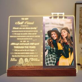 هدايا لصديقات صور ليلية لايت الذكرى السنوية ألبوم الألبوم للنساء USB Wooden BSAE دافئ الإضاءة ديكور ألبومات الصورة 4x6 في