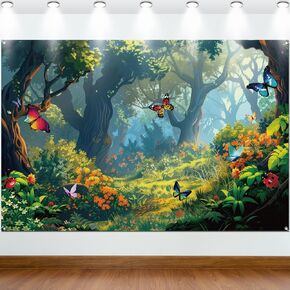 Vbs 2025 Magnified Backdrop 9 x 6 ft Backdrop Decoration for Party Classroom Booth Props(Forest)