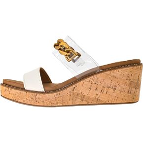 Corkys Footwear Womens Nightcap Wedges With A 2.5 Inch Heel, Corkys Signature Soft Memory Foam EVA Insoles For All Day Wear, A Slip-on Design, And Two Straps With A Chunky Chain, Perfect For A Night On The Town