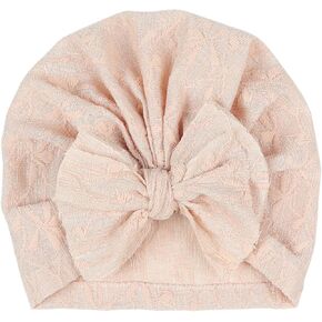 Qiansail Baby Girl Bowknot Turban Big Bow Hat for Toddler Lace Head Wrap Breathable Beanie Kids Cap