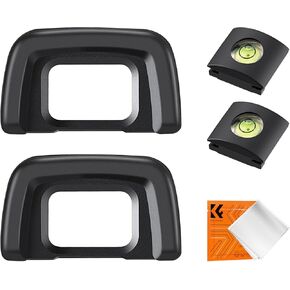 K&F Concept Eyepiece Cover & Hot Shoe Cover Kit, Viewfinder Protector Eyecup Eye Cup DK-24 for Nikon D5000 D5100 D3000 D3100 Camera Viewfinder