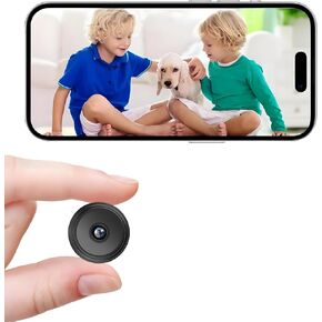 Spy Camera Hidden Cameras,Micro Camera Spy Wireless,Mini Cameras,WiFi Small Nanny Cam,Quick Setup in 5 Mins,APP Control with Motion Detection and Night Vision Black