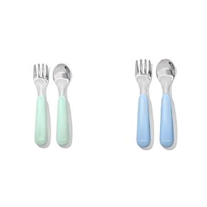 OXO Tot Fork and Spoon Set - Opal and Dusk
