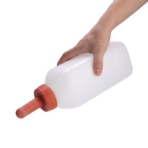 Calf Bottle with Push-On Nipple, 2L Milk Bottle Cups Nursing Milk Feeder Without Handle for Nursing Baby Cows