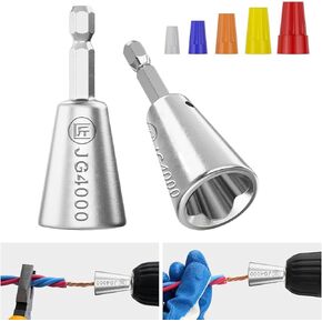 Wire Stripper for Drill, Wire twister Tool for electrician, Upgrade Wire Stripping and Twisting Tool, wire nut twister for Power Drill,Cable Quick Stripping and Connector