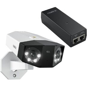 REOLINK Duo 2 PoE Bundle PoE Injector, One Cable Offer Both Power and Data, Color Night Vision, 2 Way Talk, Smart Detection, 8MP HD Security PoE Camera System