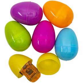 The Dreidel Company Easter Eggs Filled with Toy Cars Bulk Colorful Bright Plastic Easter Eggs, Perfect for Easter Egg Hunt, Surprise Egg, Easter Hunt, 2.5" Assorted Colors (20-Pack)