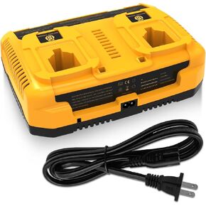 DC9320 Dual Port Charger Replacement for Dewalt 7.2V-18V NiCad NiMh Battery Charger Compatible with Dewalt 7.2V-18V NiCad NiMh Battery DC9098 DC9099 DW9099 DC9096 DW9094 DW9072 DW9062 DW9057 DE9057