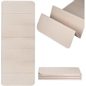 Foldable Yoga mat -10mm thick, POE material, portable multi-functional folding mat - comfortable and durable, easy to carry, suitable for outdoor travel, home exercise and yoga fitness