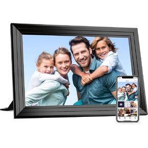 Fukang 10.1" Smart WiFi Digital Picture Frame, 16GB Built-in Storage, 1280x800 HD IPS Touchscreen, Auto-Rotate, Wall Mountable, Remote Photo/Video Sharing Via Uhale App