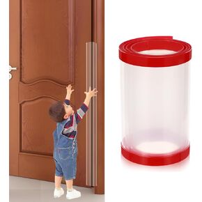 Finger Pinch Door Guard, Child Door Protector Baby Proofing Door Hinge Cover Prevents Finger Pinch Injuries Self Adhesive Safety Strip Door Pinch Guard