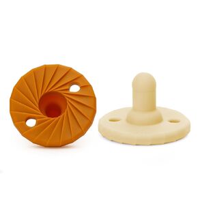 Doodle & Co. Tokyo Classic Pacifier for New Born Babies | BPA الشكل الطبيعي المجاني 100 ٪ السيليكون للرضع مع وبدون أسنان | يساعد على تعزيز التنمية الفموية الصحي | 0-3 أشهر | الكعكة التوابل/تحطيم