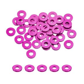 MECCANIXITY Flat Washers Aluminium Alloy M5 Thickening Washer for RC Model Parts Purple 50Pcs