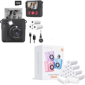 Instant Print Camera*1&12 Rolls Print Paper*1